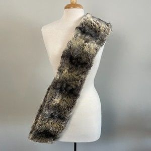 Marbled Faux Fur Reversible Ultra Soft and Cozy Infinity Scarf